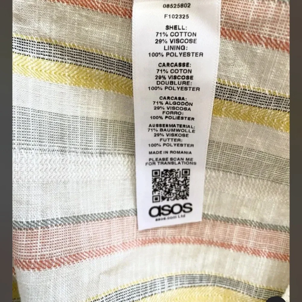 ASOS DESIGN  Womens Button Through Halter Neck Maxi  Stripe Dress Size UK 12 - Picture 4 of 5